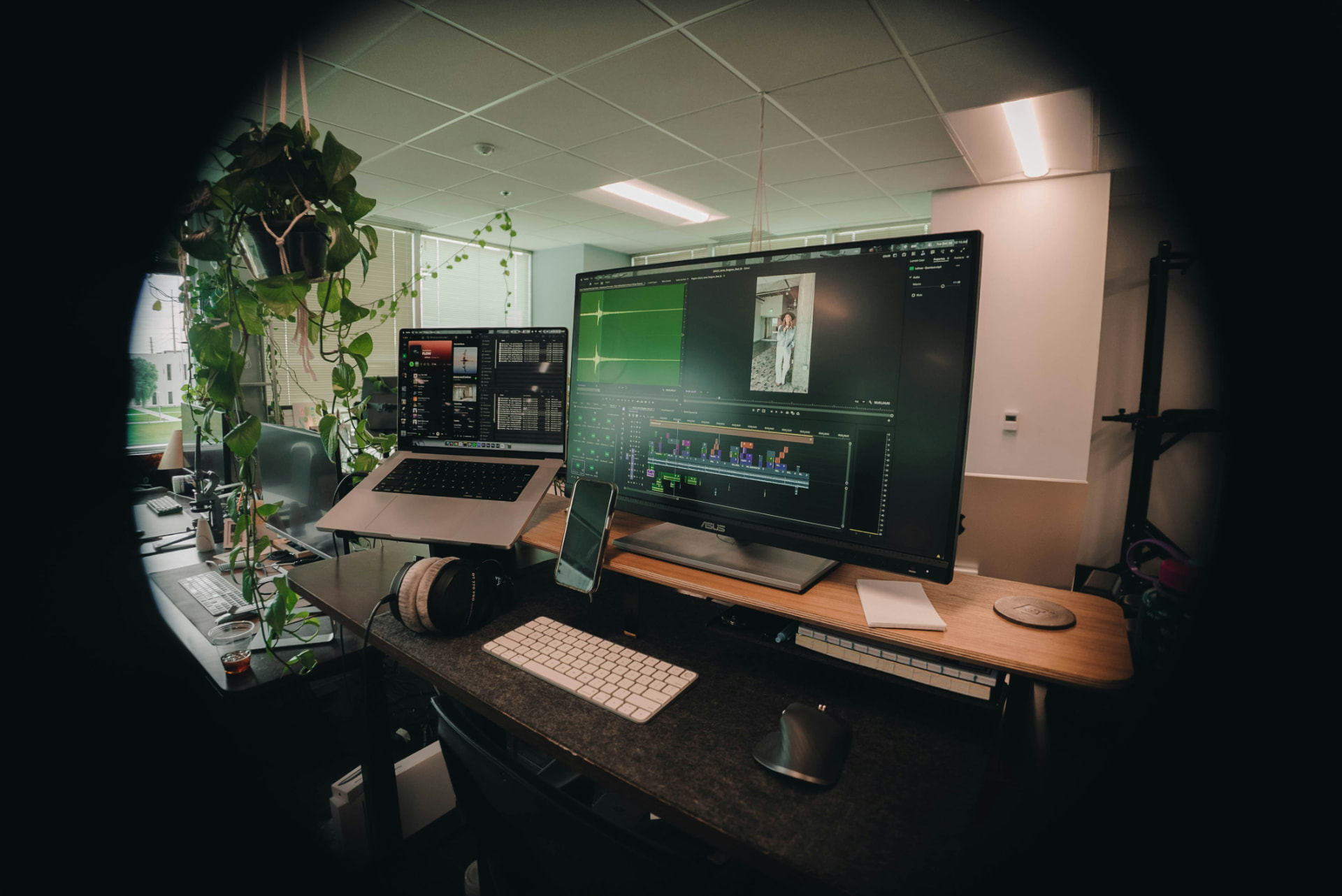 Editing suite backdrop